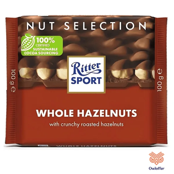 Ritter Sport Whole Hazel Nut 100 Grams